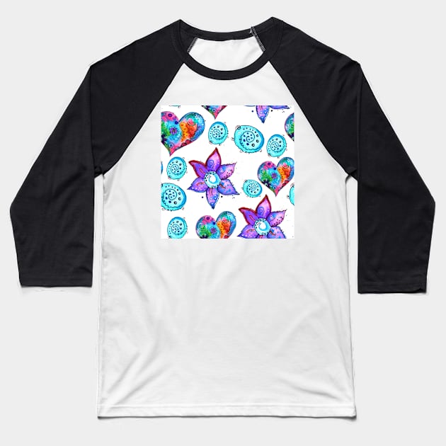 flowers and hearts and other things Baseball T-Shirt by SimoneMonschein